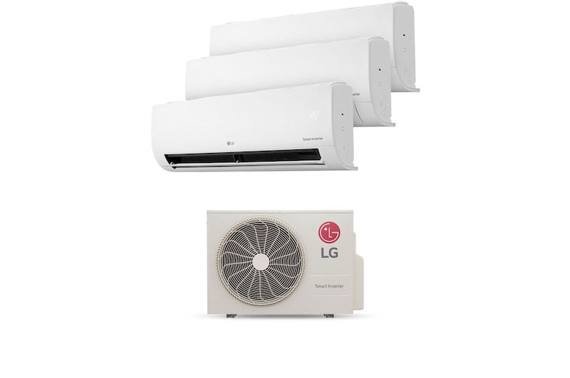 LG Aire Acondicionado Multisplit Inverter, Compresor 34,000 BTU/h con 2 Evaporadoras 12,000 BTU/H y 1 Evaporadora 18,000 BTU/h, Frío, (Voltaje 230V / 60 HZ), A3UQ34-1218