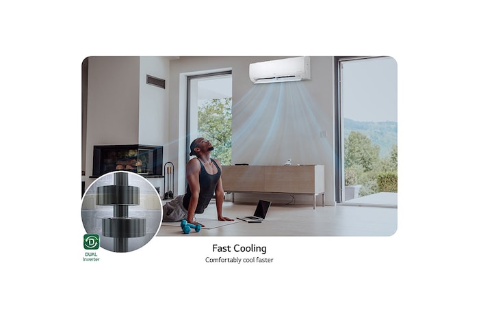 LG DUALCOOL Inverter, 1.5 Ton, Frío, (Voltaje 230V / 60HZ), VX182C3