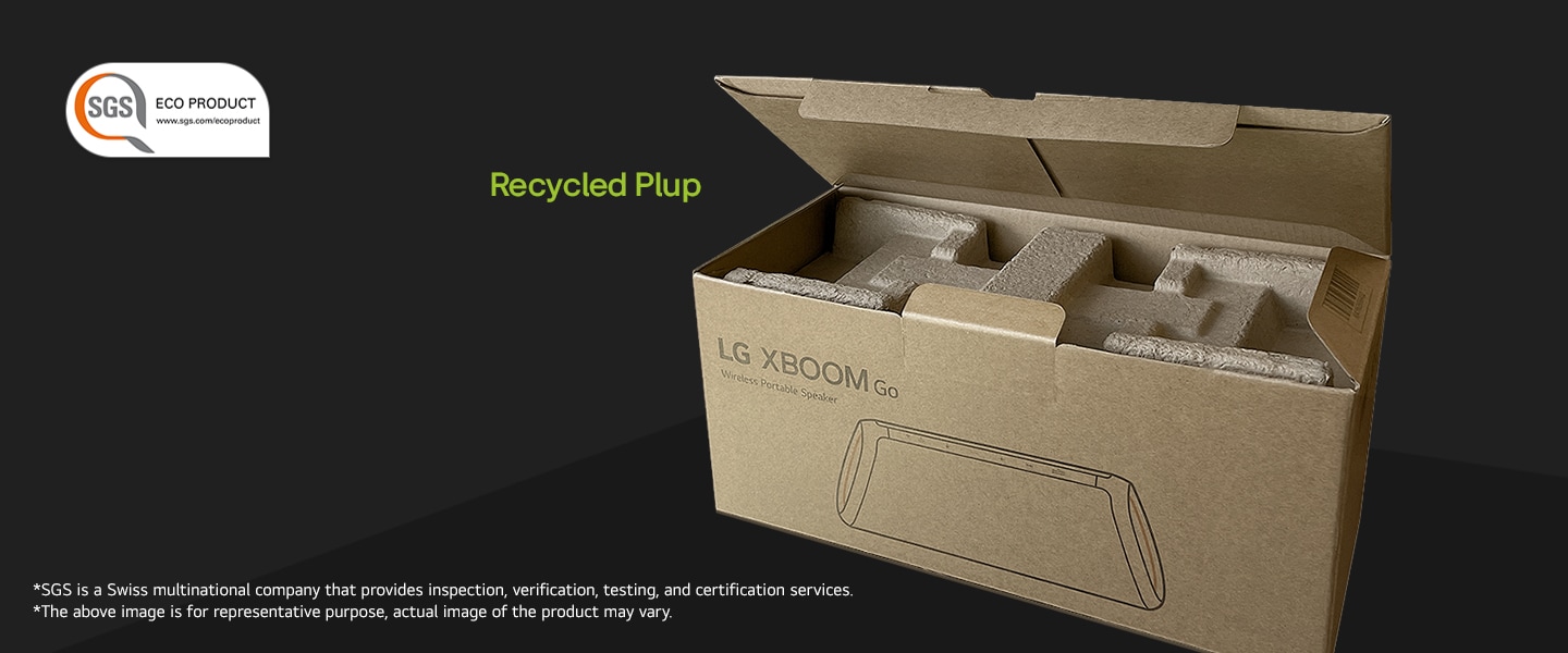 Caja del paquete de LG XBOOM Go.