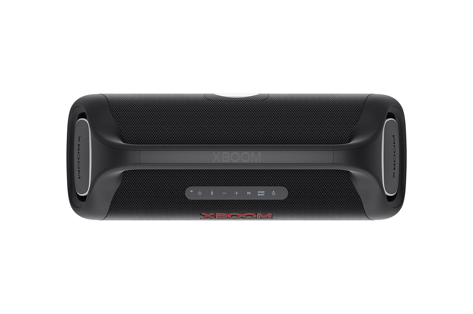 Vista frontal de la LG xboom XG9QBK | Bocina Bluetooth portátil | xboom IP67 y batería de 24 horas de duración