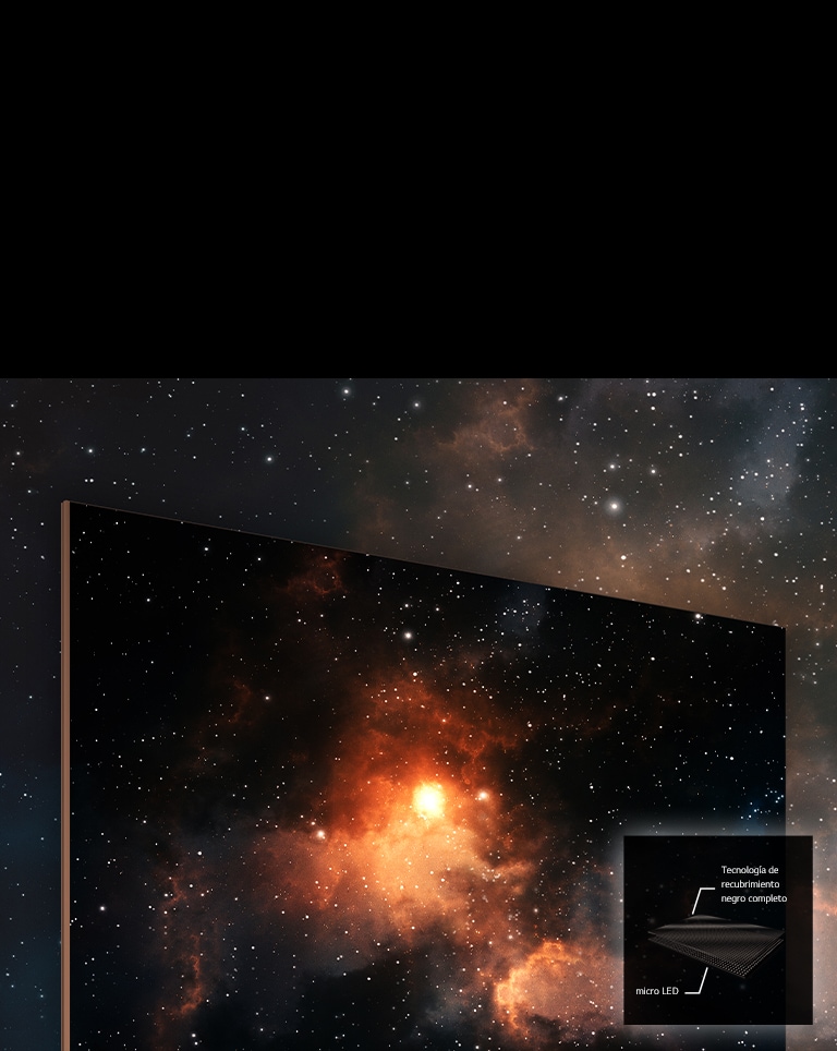 LG MAGNIT muestra un cúmulo de estrellas que brilla en el universo oscuro con colores profundos y vivos.