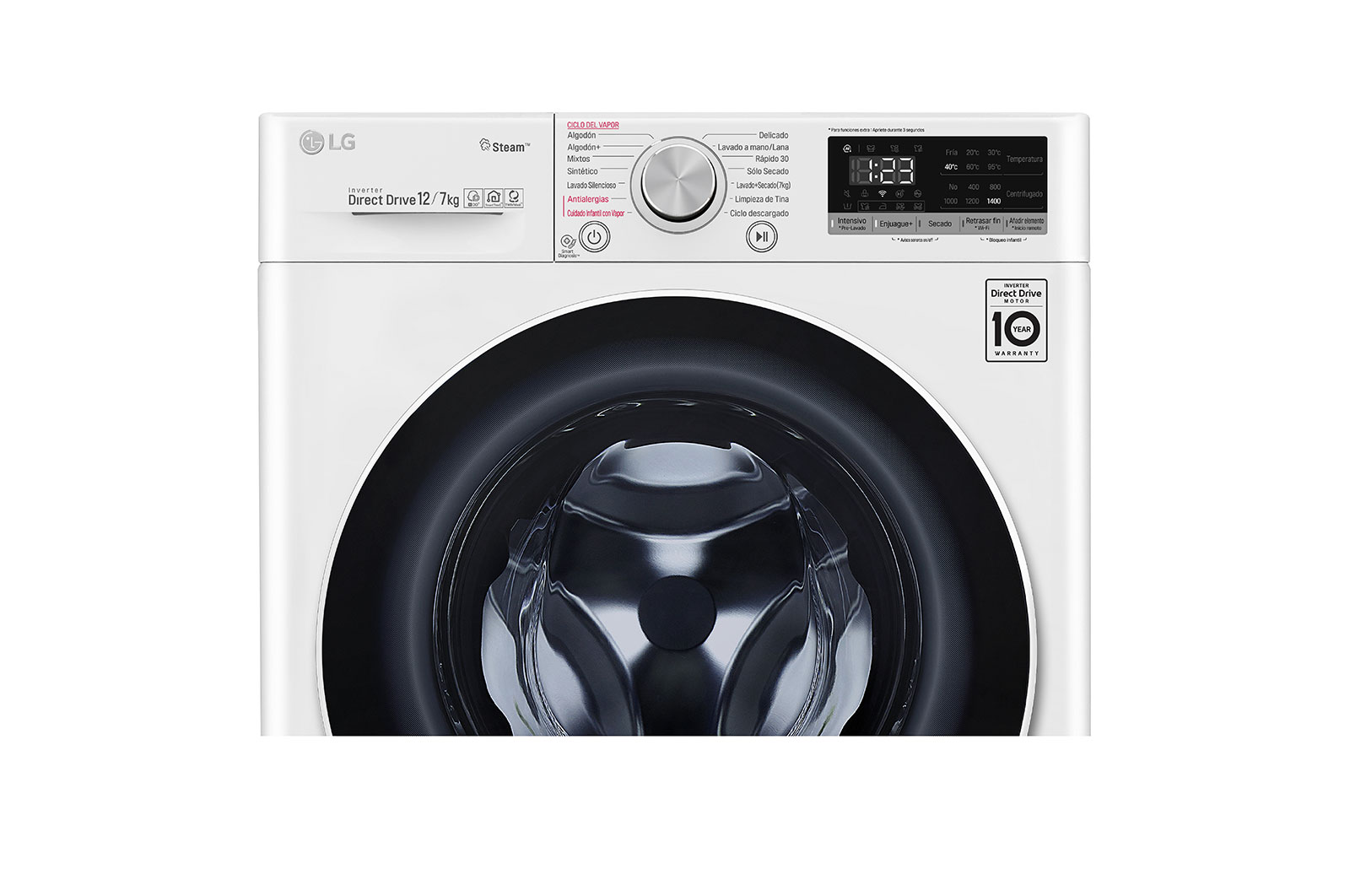 LG Lavasecadora Carga Frontal AI DD™ 12/7 kg, WD12WVC4S6