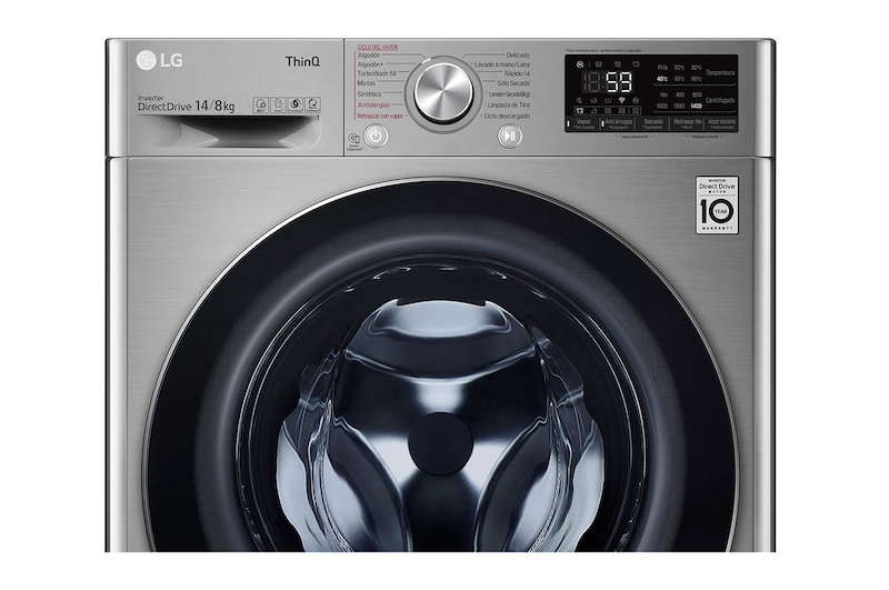 LG Lavasecadora Carga Frontal AI DD™ 14/8 kg, WD14VV3S6C