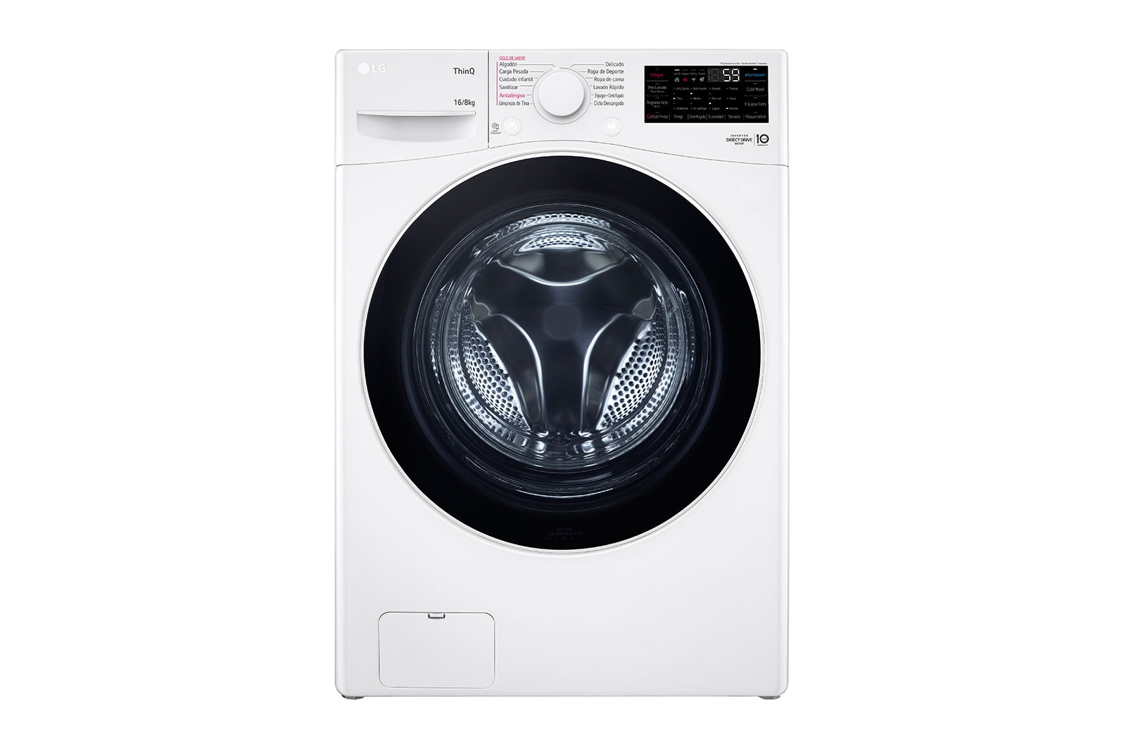 LG Lavasecadora Carga Frontal AI DD™  16Kg/8Kg, WD16WG2S6P