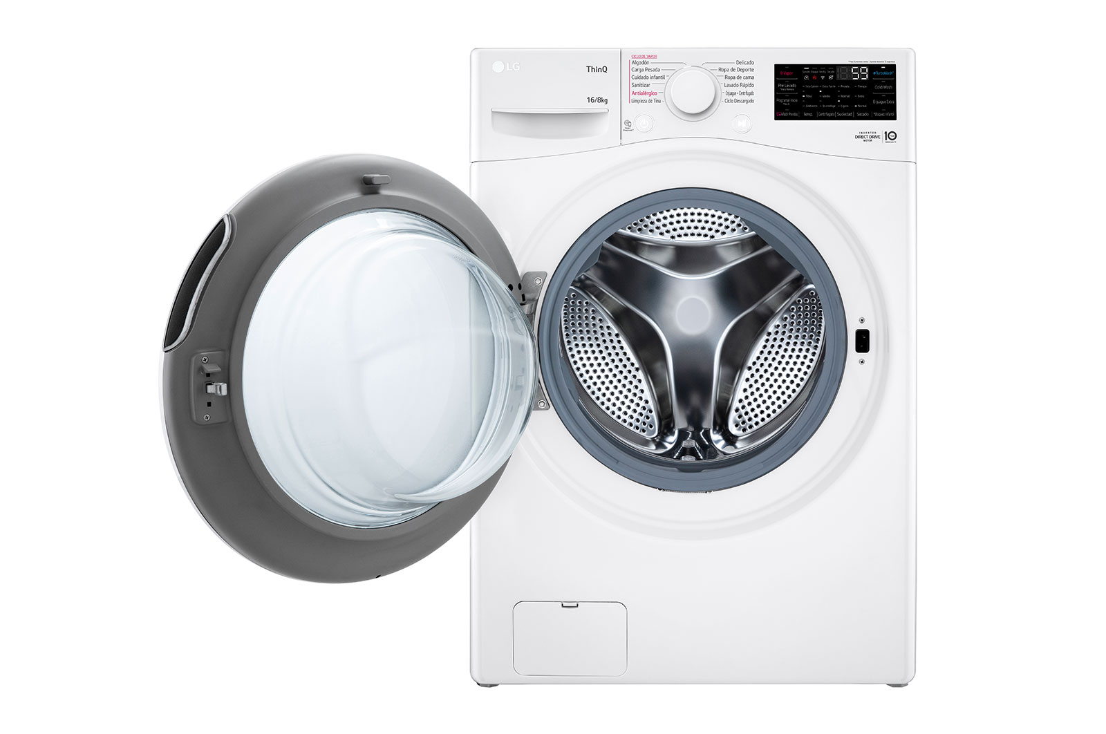 LG Lavasecadora Carga Frontal AI DD™  16Kg/8Kg, WD16WG2S6P