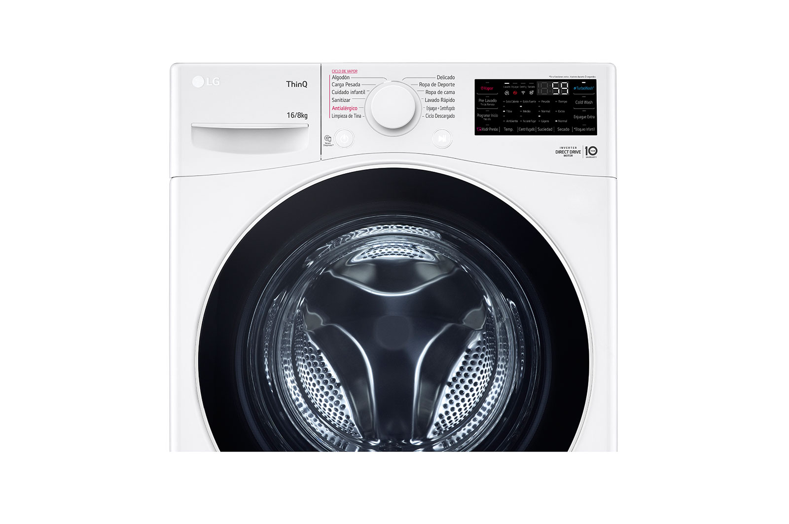 LG Lavasecadora Carga Frontal AI DD™  16Kg/8Kg, WD16WG2S6P