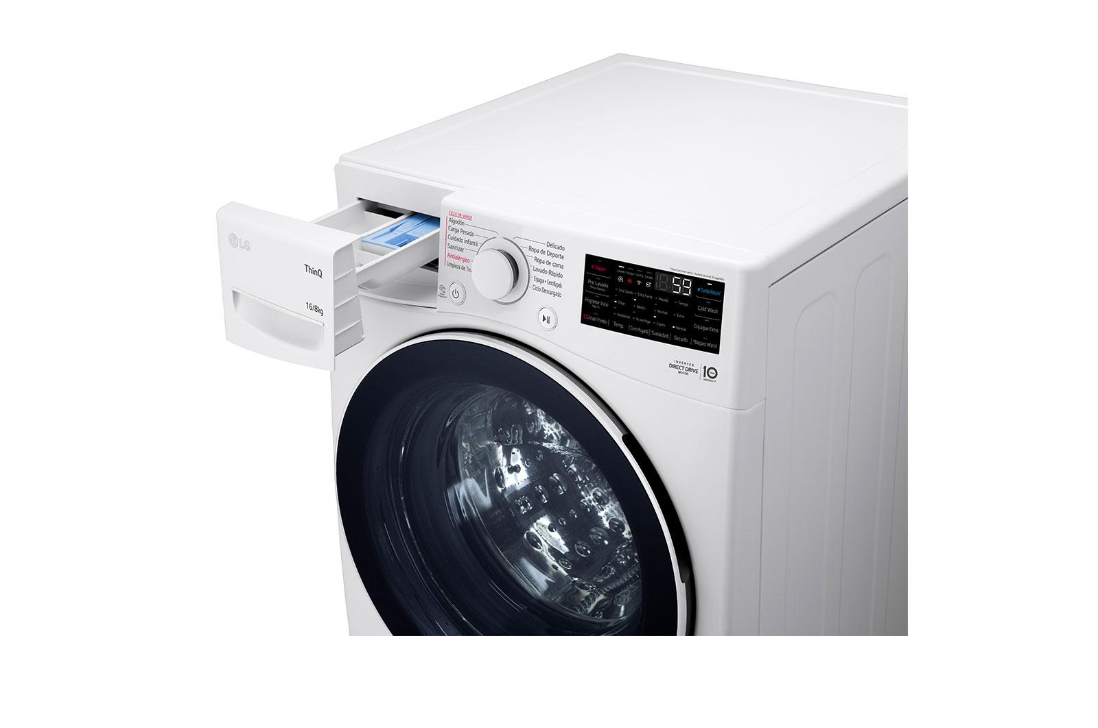 LG Lavasecadora Carga Frontal AI DD™  16Kg/8Kg, WD16WG2S6P