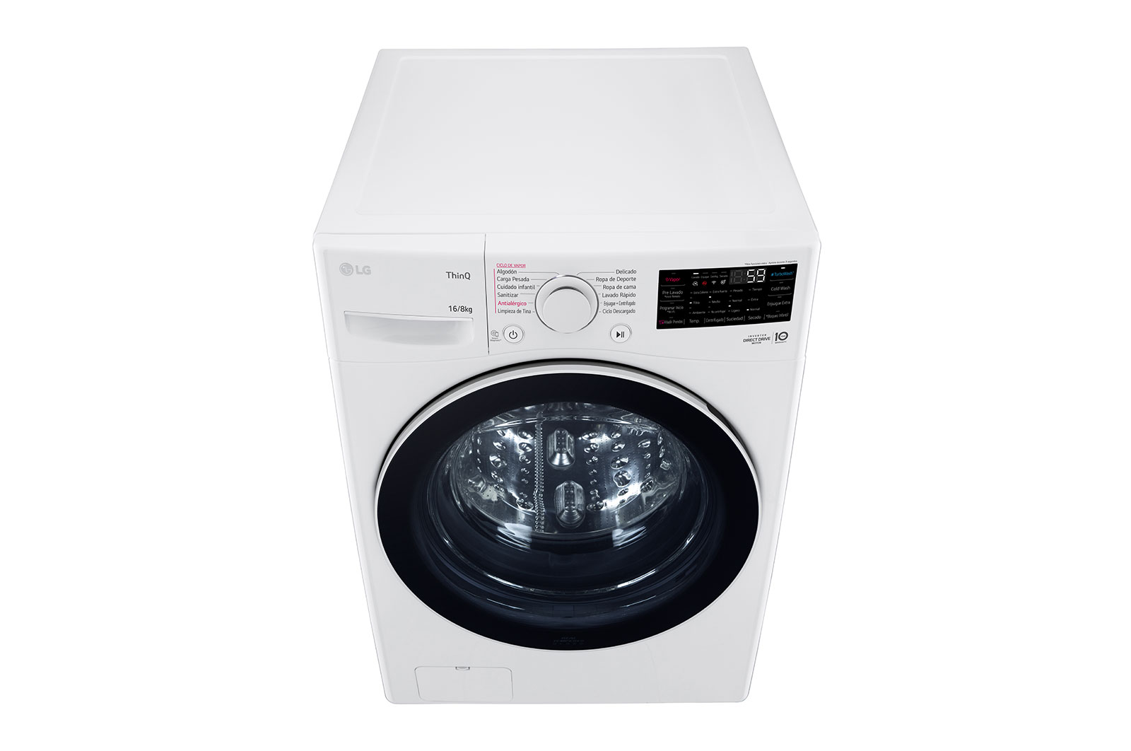 LG Lavasecadora Carga Frontal AI DD™  16Kg/8Kg, WD16WG2S6P