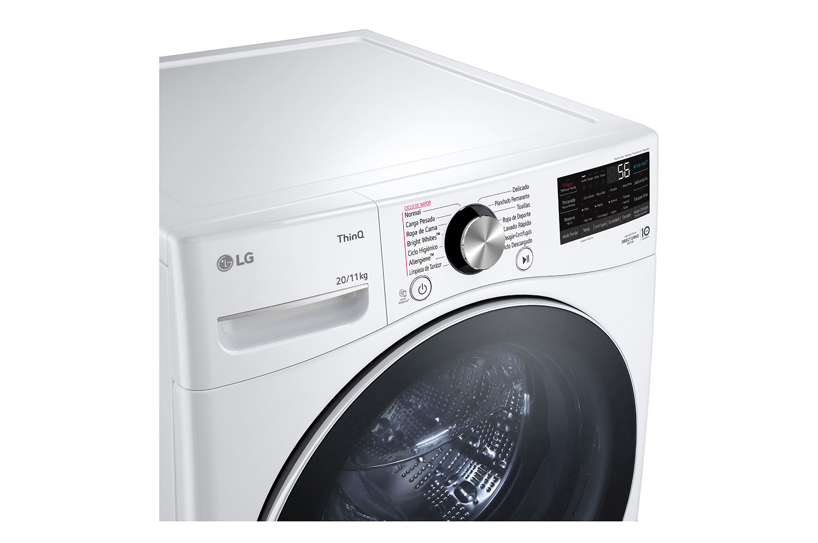 LG Lavasecadora Carga Frontal AI DD™ 20kg/11kg, WD20WV26R