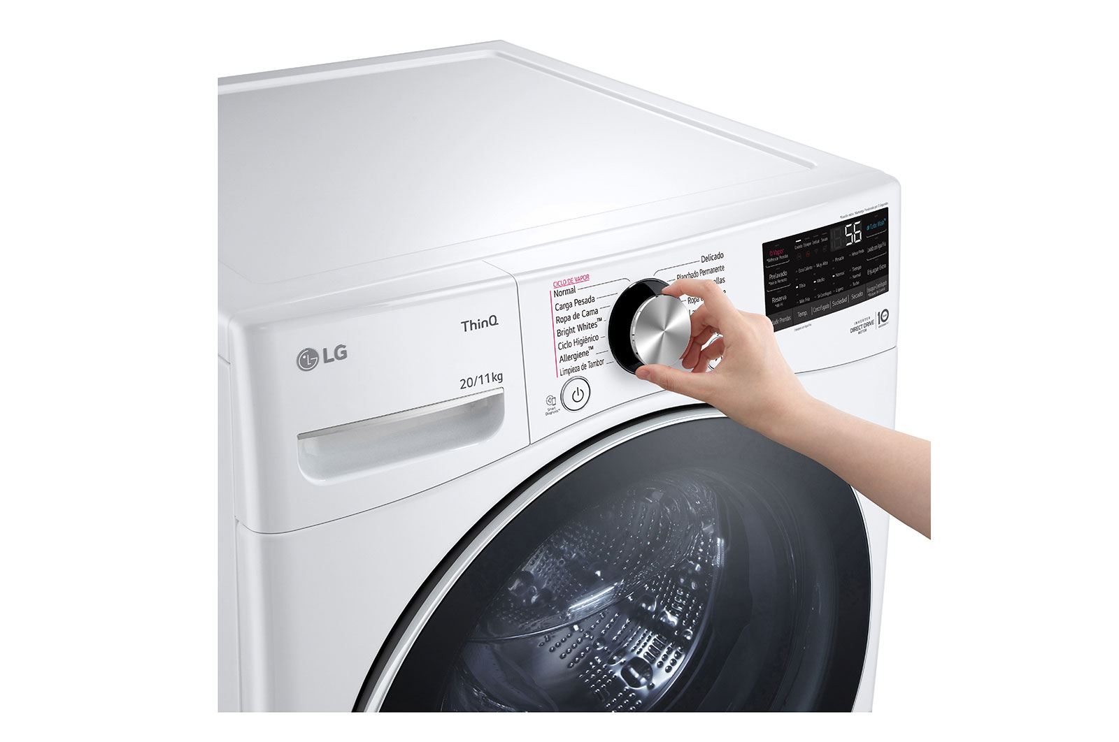 LG Lavasecadora Carga Frontal AI DD™ 20kg/11kg, WD20WV26R