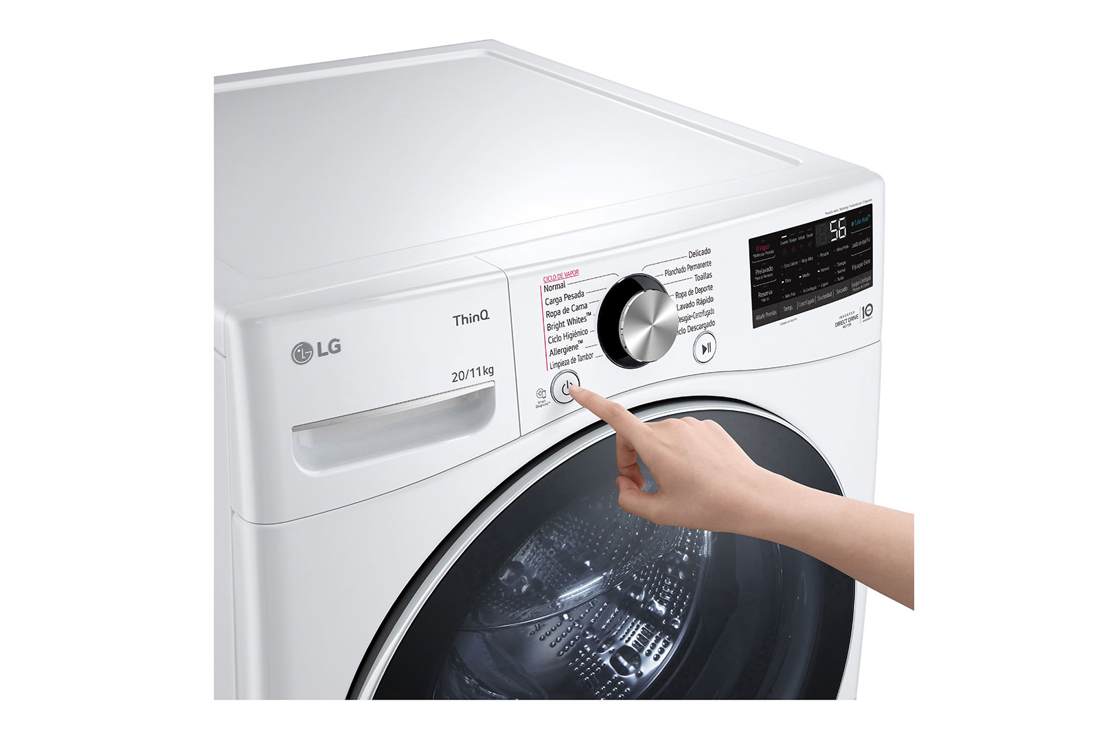 LG Lavasecadora Carga Frontal AI DD™ 20kg/11kg, WD20WV26R