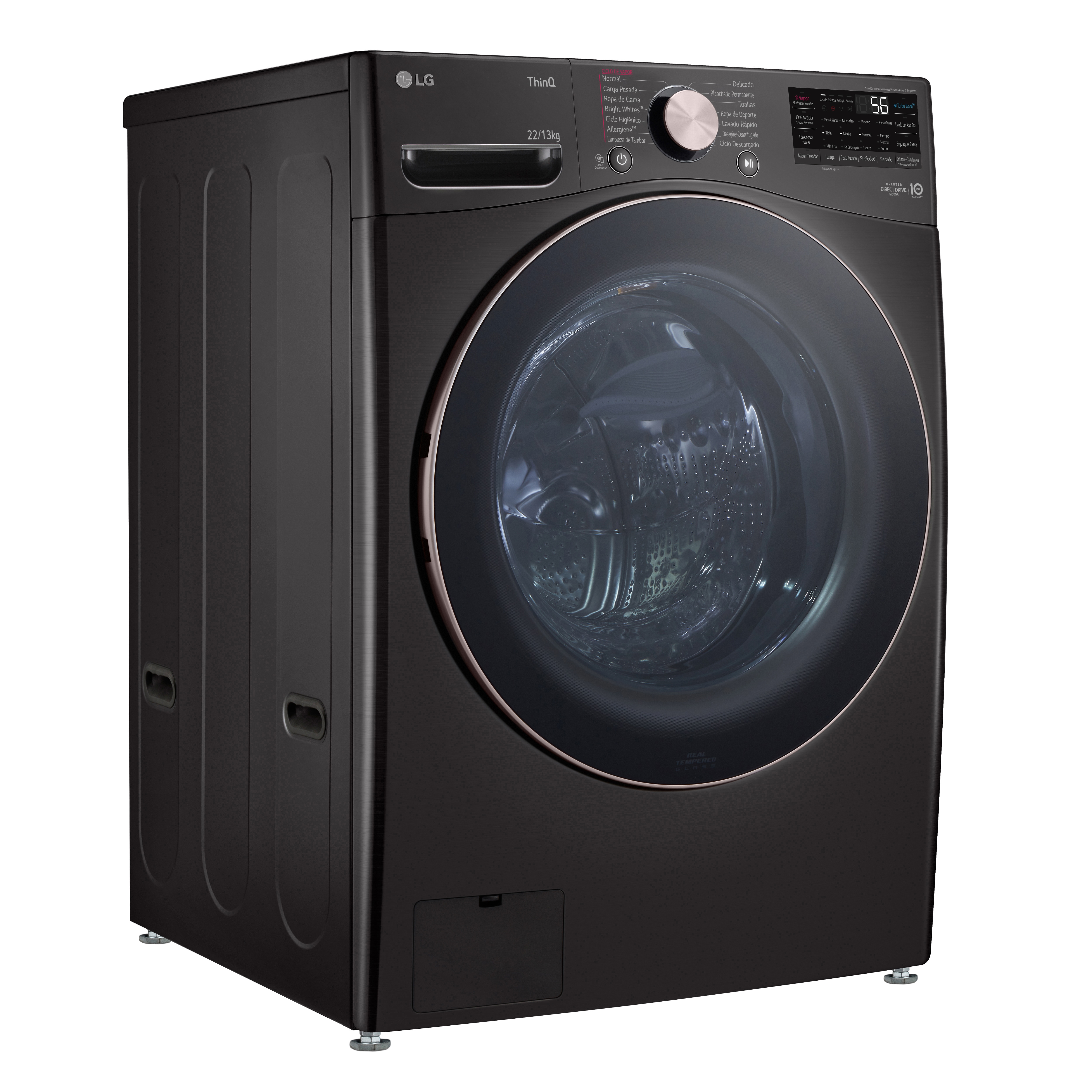 LG Lavasecadora Carga Frontal AI DD™ 22Kg/13Kg, WD22BV2S6GR