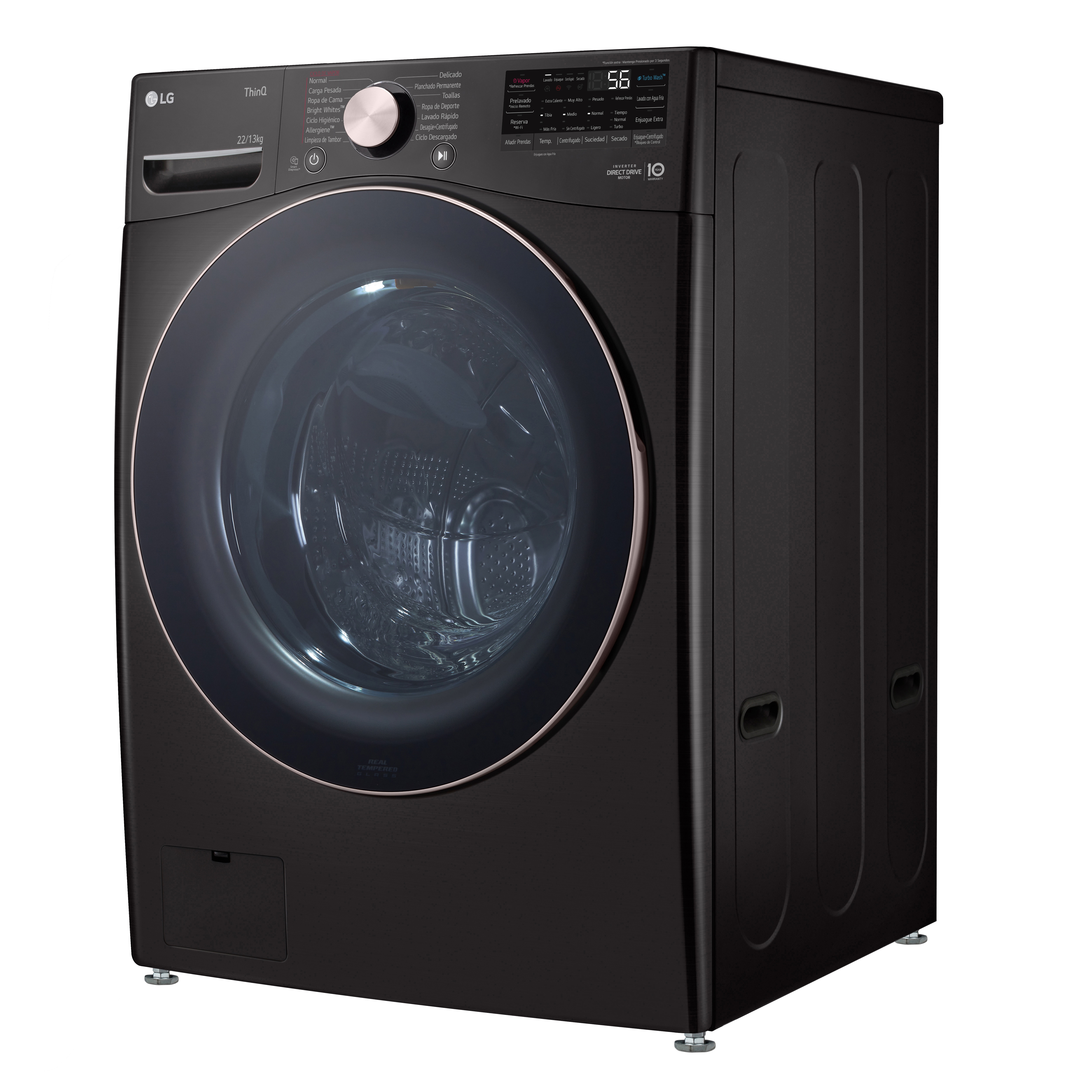 LG Lavasecadora Carga Frontal AI DD™ 22Kg/13Kg, WD22BV2S6GR