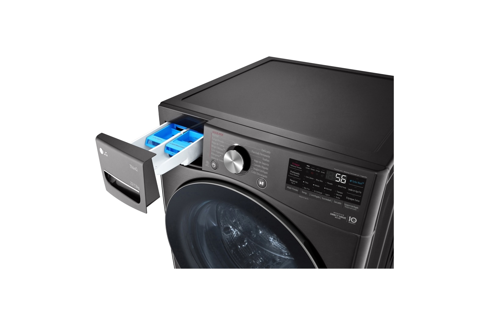 LG Lavasecadora Carga Frontal AI DD™  22Kg/13Kg, WD22BV2S6R