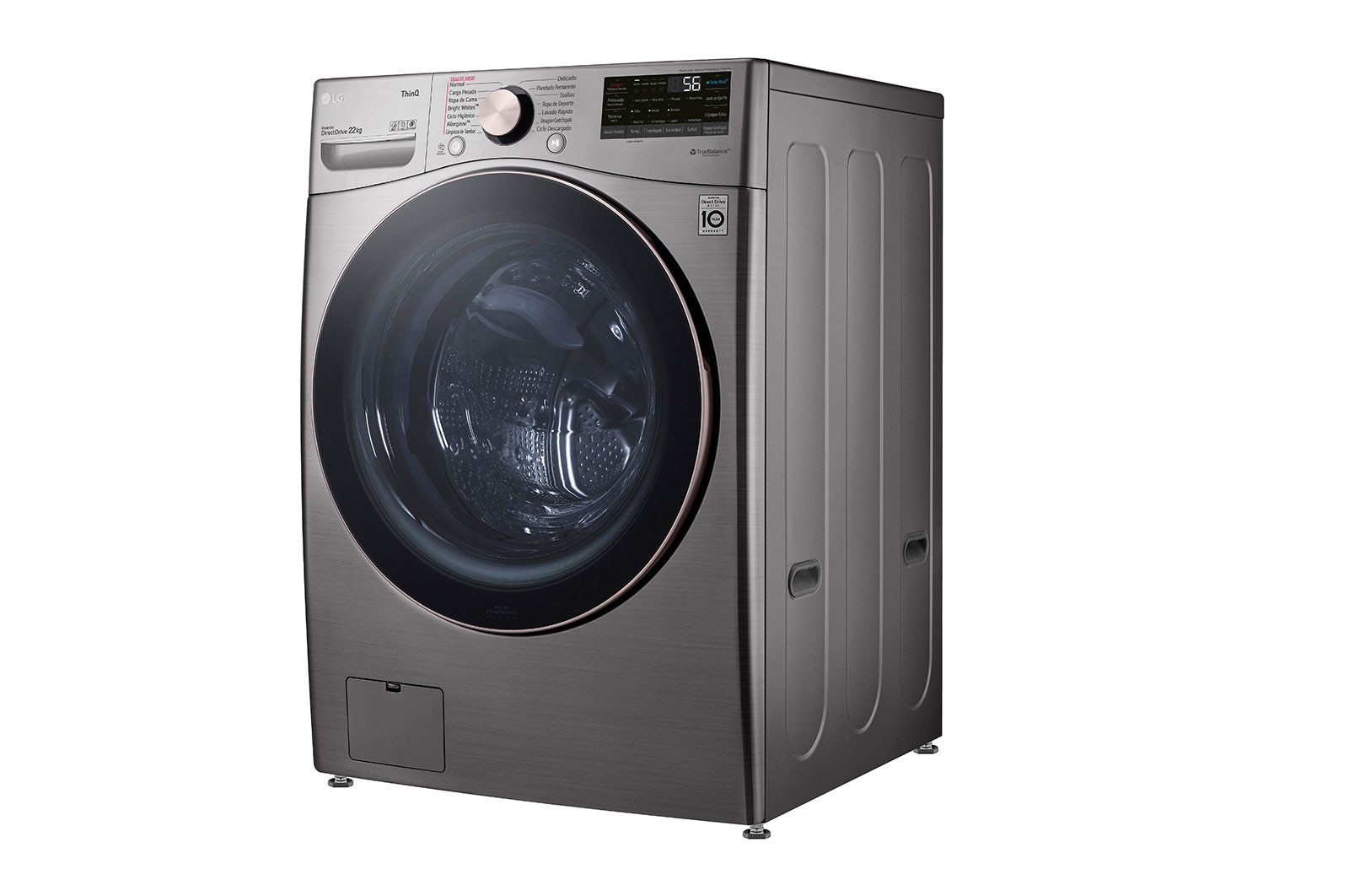 LG Lavadora LG Carga Frontal AI DD™ 22kg, WM22VV2S6GR