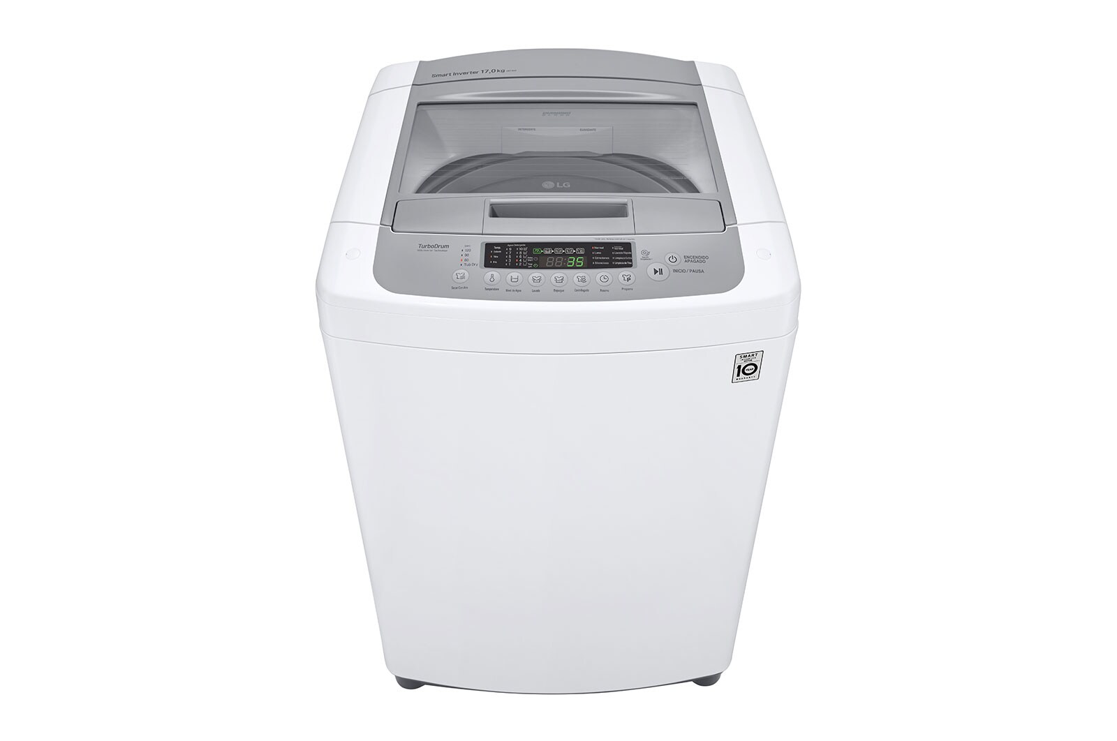 LG Lavadora LG Carga Superior Smart Inverter con LG TurboDrum 17 Kg - Blanco, WT17WPBK