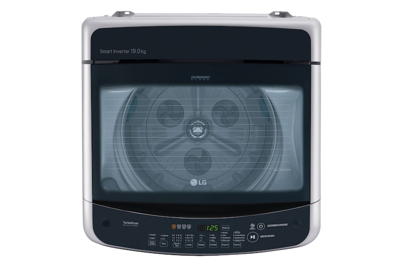 LG Lavadora Carga Superior 3 Smart Motion con Motor Smart Inverter 19 Kg color Gris plata, WT19DSBP