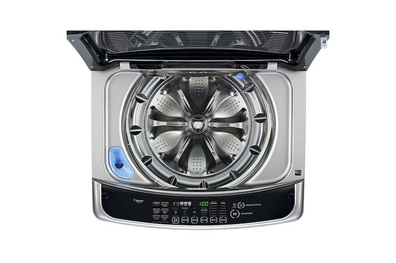 LG Lavadora Carga Superior Inteligente TurboWash3D con Motor Inverter Direct Drive con conectividad ThinQ™ 22 Kg color Acero, WT22VSS6H