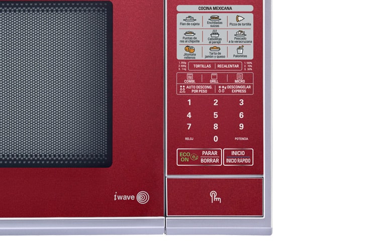 LG HORNO DE MICROONDAS LG GRILL 2 EN 1 1.4 pies3 ROJO, MH1443SR