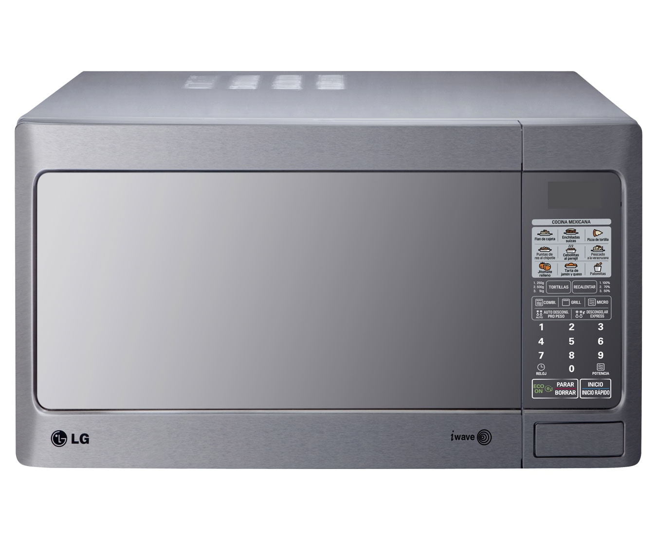 LG HORNO DE MICROONDAS LG GRILL 2 EN 1 1.4 PIES³ ESPEJO ACERO INOXIDABLE, MH1443XAR