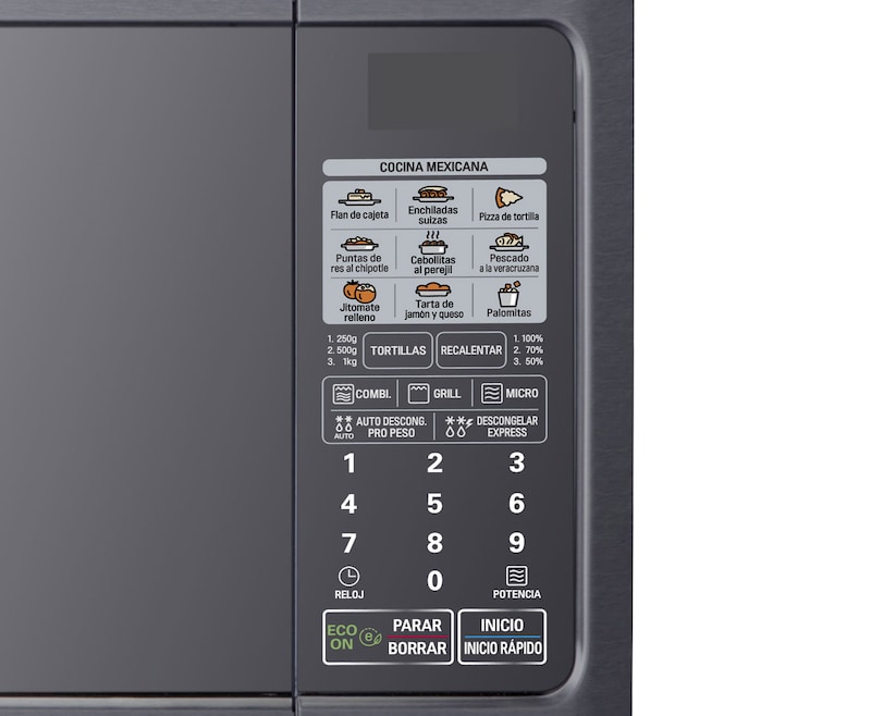 LG HORNO DE MICROONDAS LG GRILL 2 EN 1 1.4 PIES³ ESPEJO ACERO INOXIDABLE, MH1443XAR