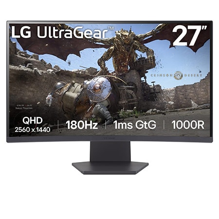 Monitor curvo gaming UltraGear™ 1000R de 27” | QHD, 1 ms (GtG), 180 Hz