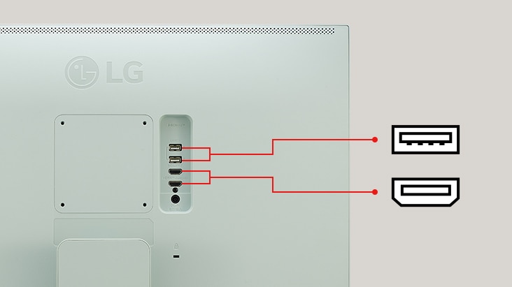 LG MyView Smart Monitor ofrece dos puertos USB y dos HDMI.