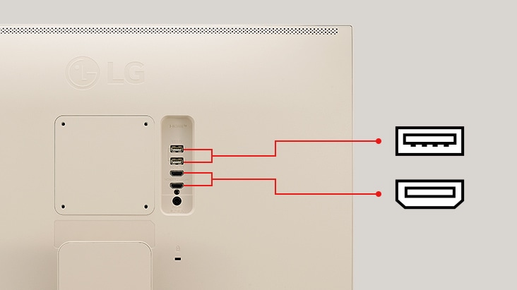 LG MyView Smart Monitor ofrece dos puertos USB y dos HDMI.