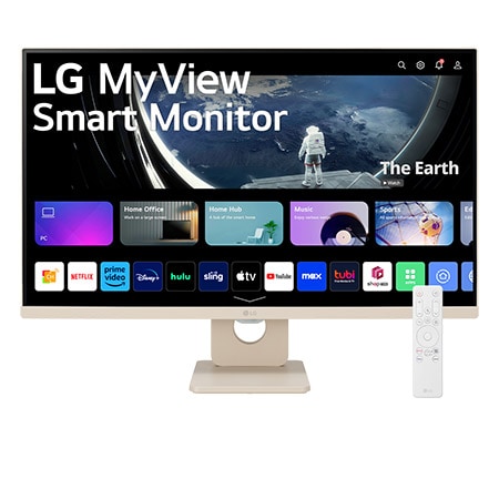 Smart Monitor LG MyView de 27 pulgadas Full HD IPS con webOS, beige