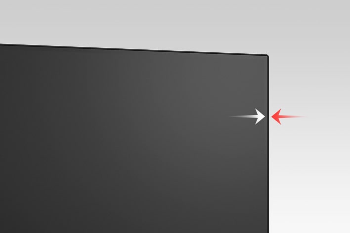 El monitor tiene un diseño de 3 lados prácticamente sin bordes.