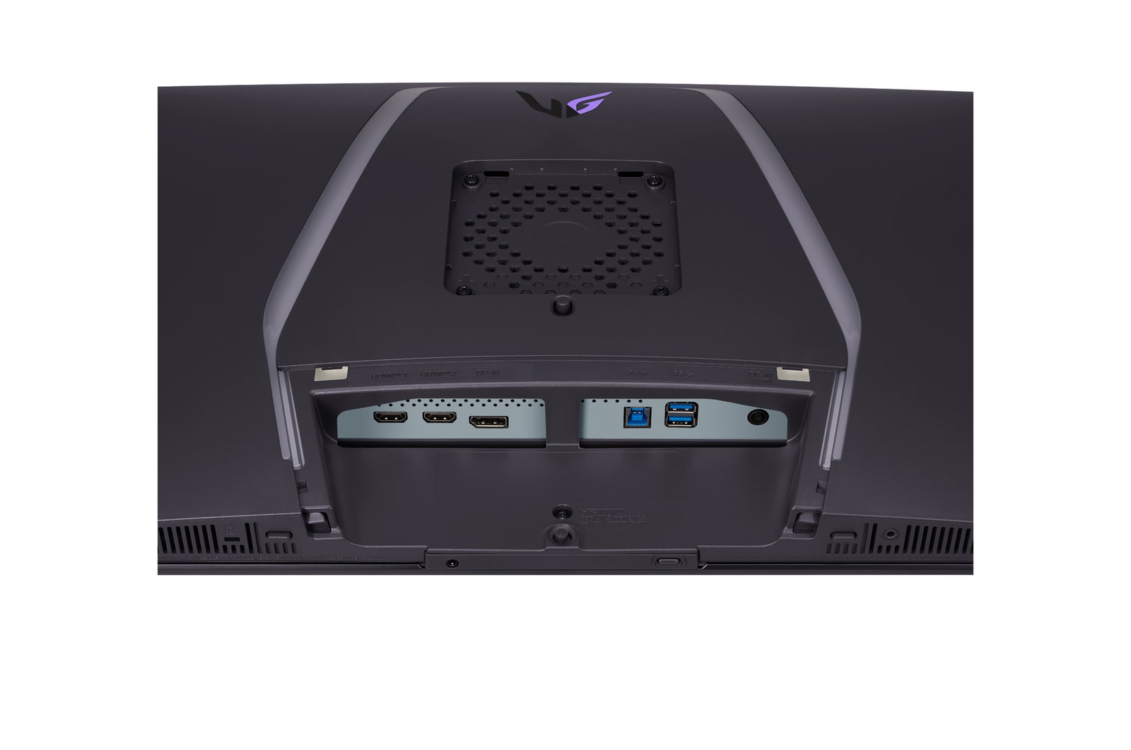 close-up view of ports