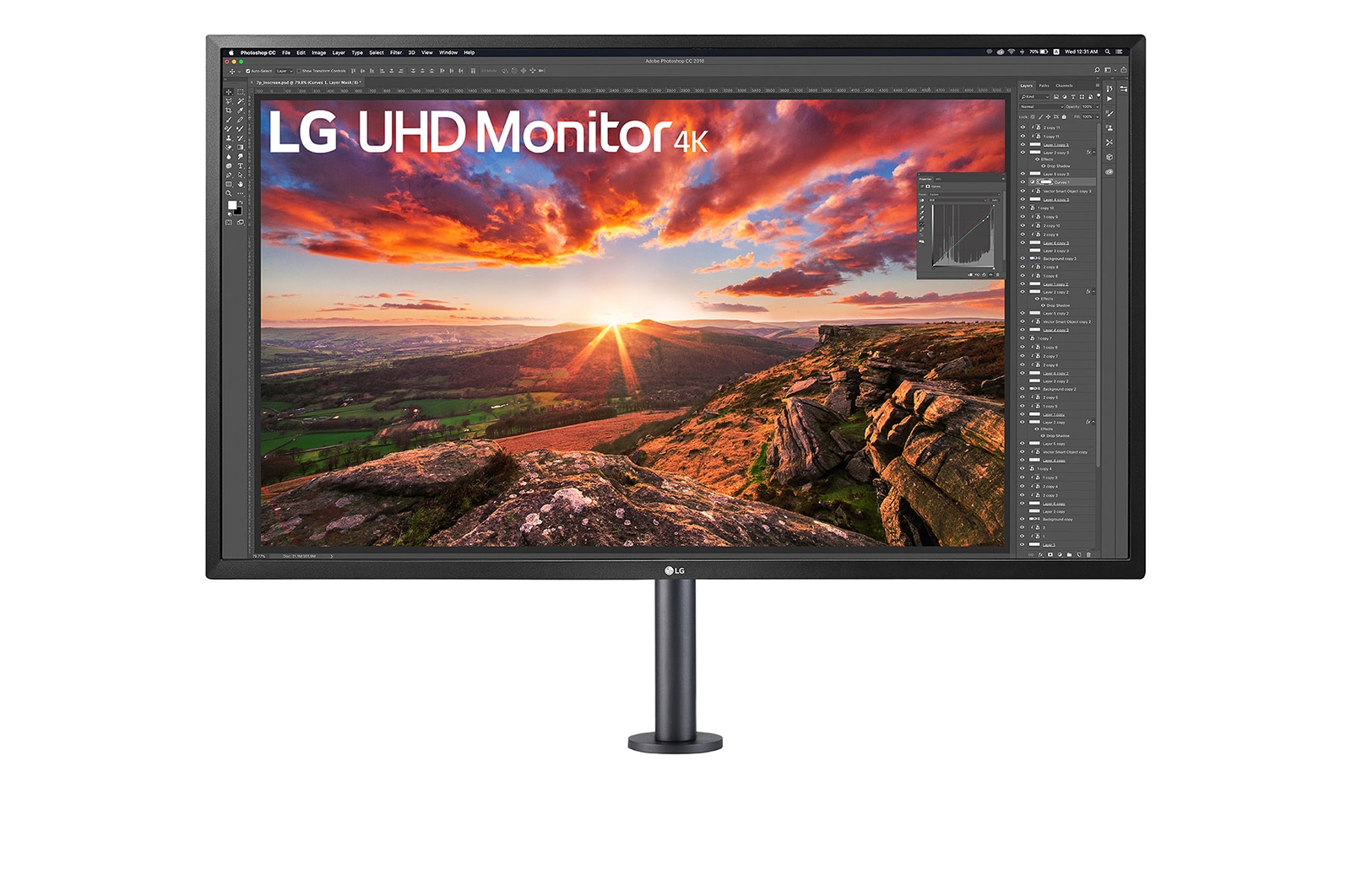 LG Monitor UHD 4K de 31.5" con Ergo, 32UK580-B