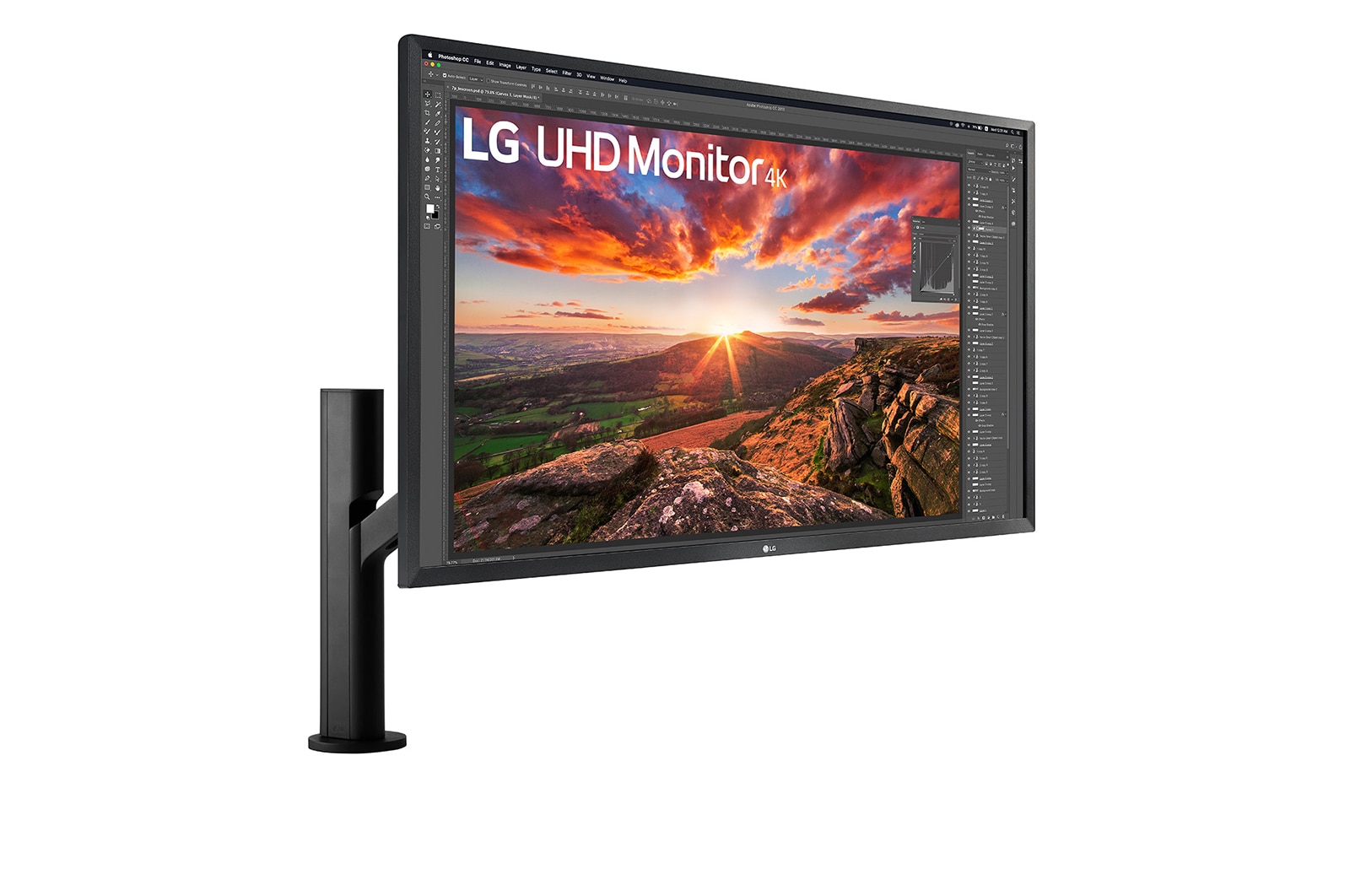 LG Monitor UHD 4K de 31.5" con Ergo, 32UK580-B