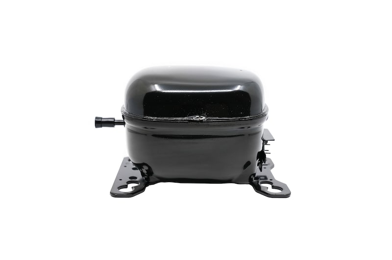 Vista lateral del compresor