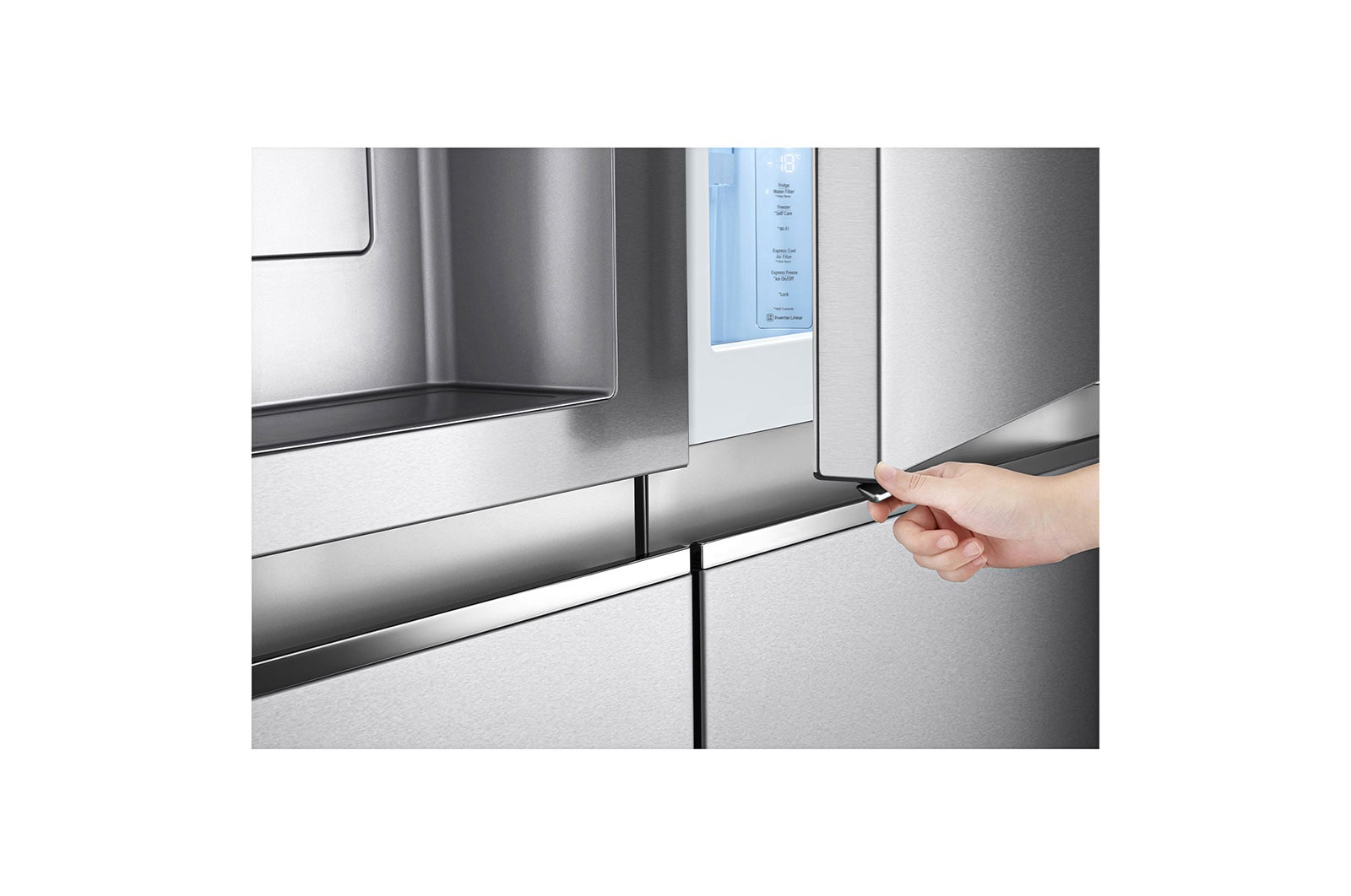 LG Refrigerador Duplex Door-in-Door Inteligente 22 pies cúbicos - Acero Inoxidable con Despachador de Agua y Hielos | LINEAR INVERTER, VS22JS