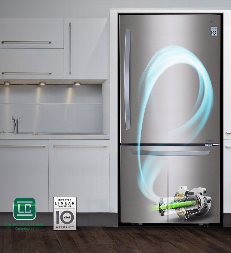 Linear Inverter Compressor, ahorra energía, da mayor frescura, genera menos ruido y tiene más durabilidad.