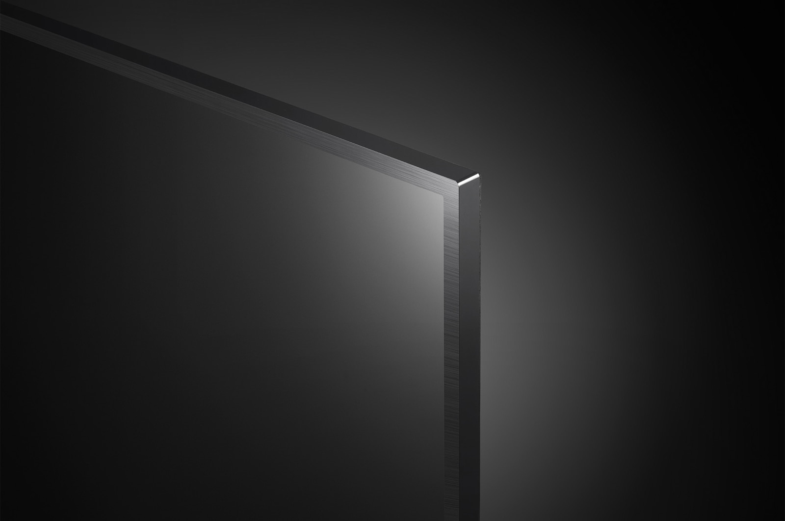 Close-up of the top edge of LG FHD TV, LR67