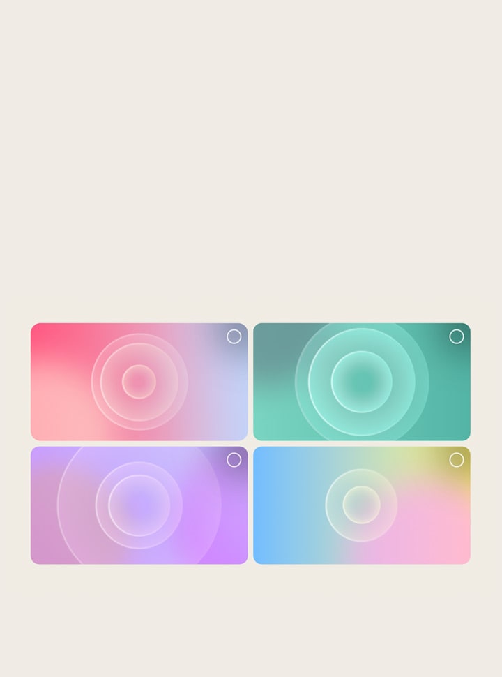 Pantalla de un usuario que atraviesa el proceso de personalización de AI Sound Wizard. Se seleccionan una serie de iconos de clips de sonido. Se muestran un cantante de jazz y un saxofonista, con ondas sonoras que representan el sonido personalizado animadas en la imagen.