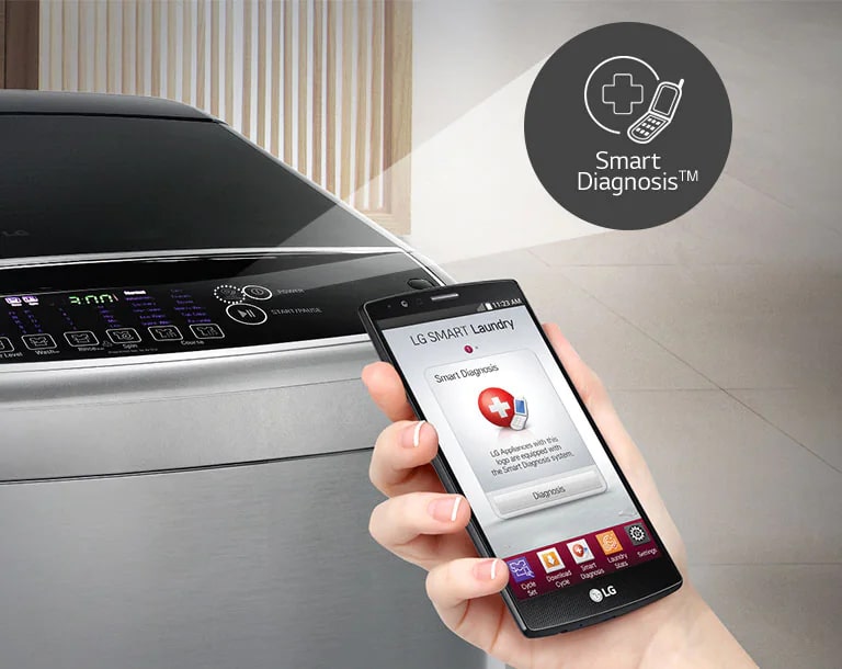 Explica las funciones y seguridad de Smart Diagnosis que te permite diagnosticar y solucionar tu producto.