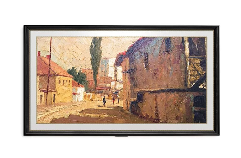 Las obras de arte que se muestran en la televisión cambian constantemente. (reproducir el video)