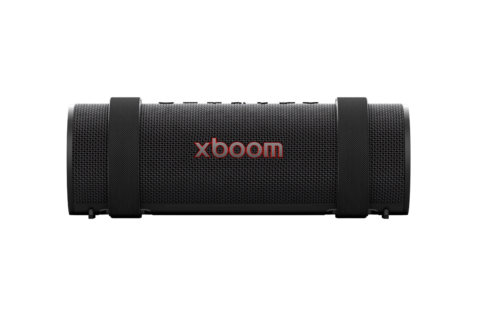 Vista frontal de la LG xboom Grab by will.i.am | Bocina Bluetooth portátil | xboom Signature Sound con portabilidad suprema
