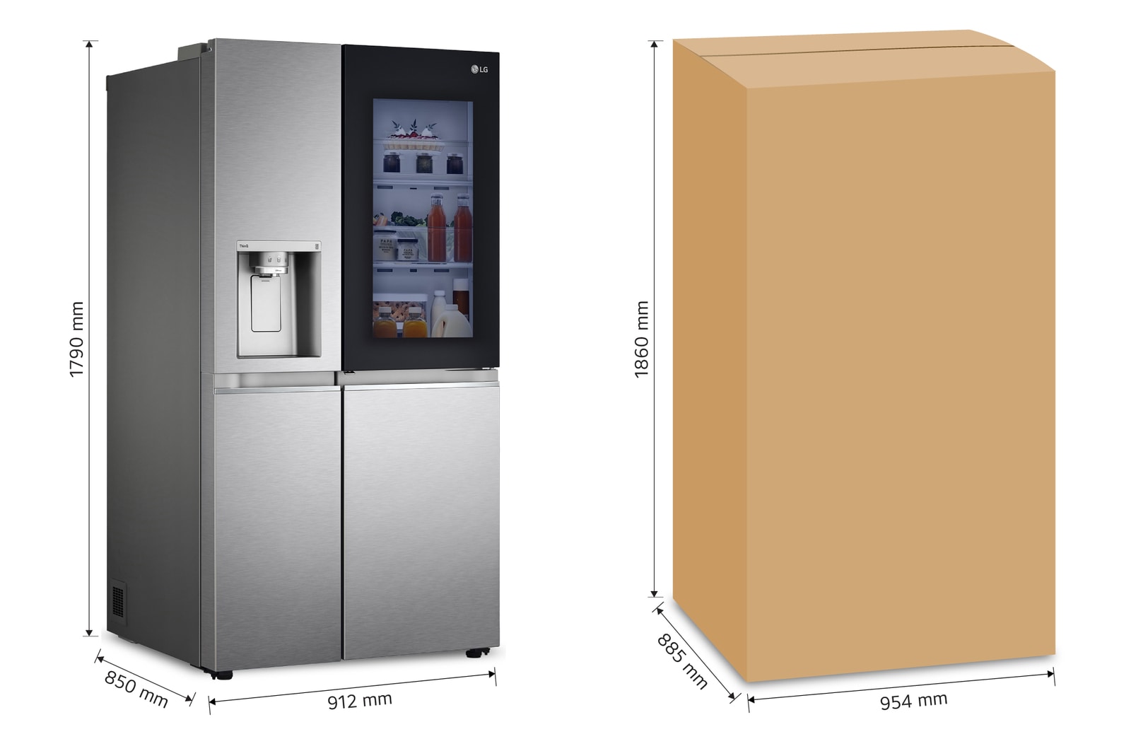 LG Refrigerador Side by Side 27 pies³ Instaview™, VS27XCS