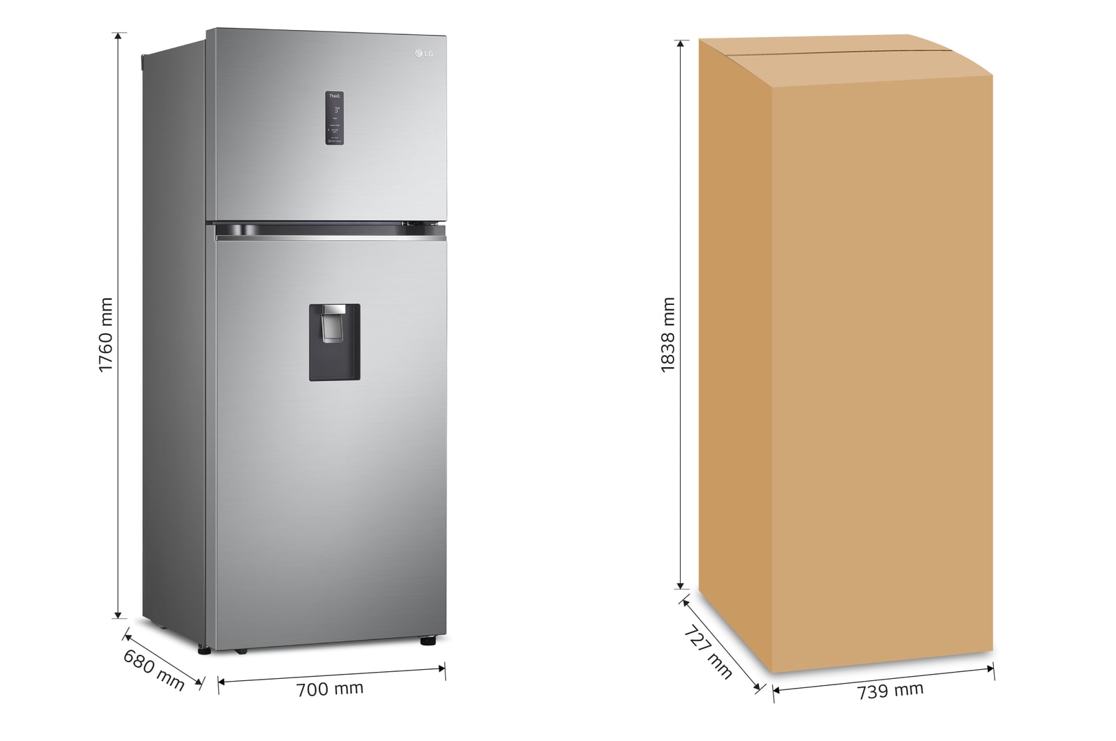 LG Refrigerador Top Freezer 14 pies³ Inverter, VT40SWP
