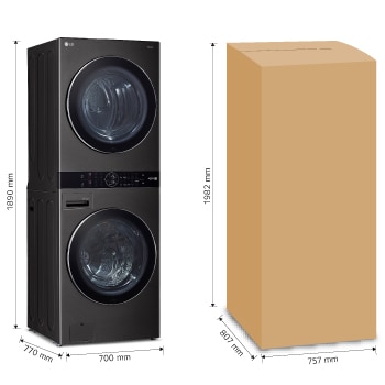LG Torre de lavado WashTower™ con AI DD™ 22kg (con Secadora de gas), WK22BS6