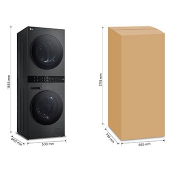 LG Torre de lavado LG WashTower™ con AI DD™ 14kg/10kg (Lavadora eléctrica voltaje 120V y Secadora con Bomba de calor DUAL Inverter™), WK14BS6