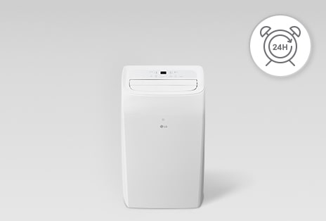 Icono de aire acondicionado portátil con temporizador de encendido/apagado de 24 horas