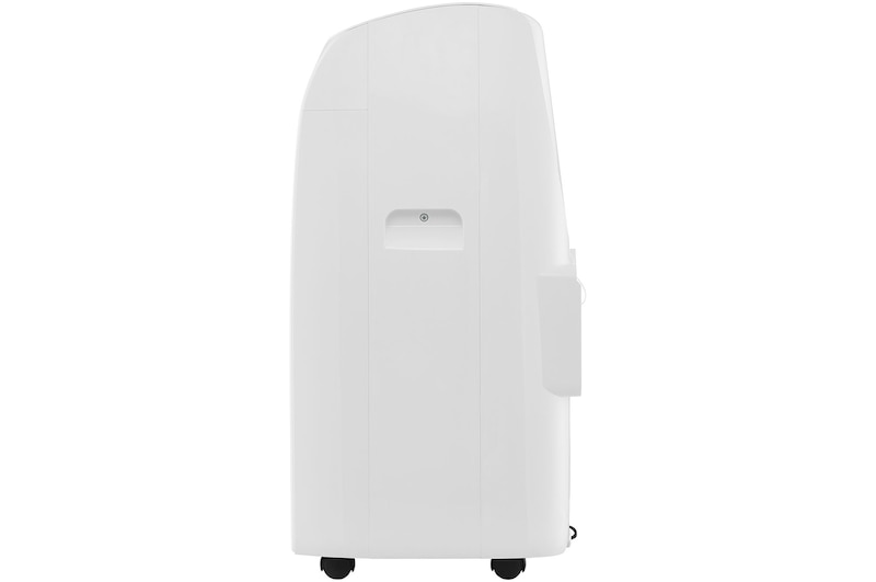 Right-angle view of a portable air conditioner