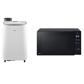 LG Portátil Inverter, 1 Ton, Frío (Voltaje 115V / 60HZ) + Horno Microondas NeoChef™ 0.7 pies³ EasyClean, LP1419IVSM.MS2032GAS