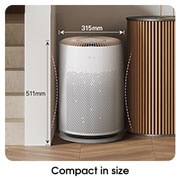 LG PuriCare™ 360º HIT Air Purifier (Brown) with compact and complete air purification, AS60GHCG0