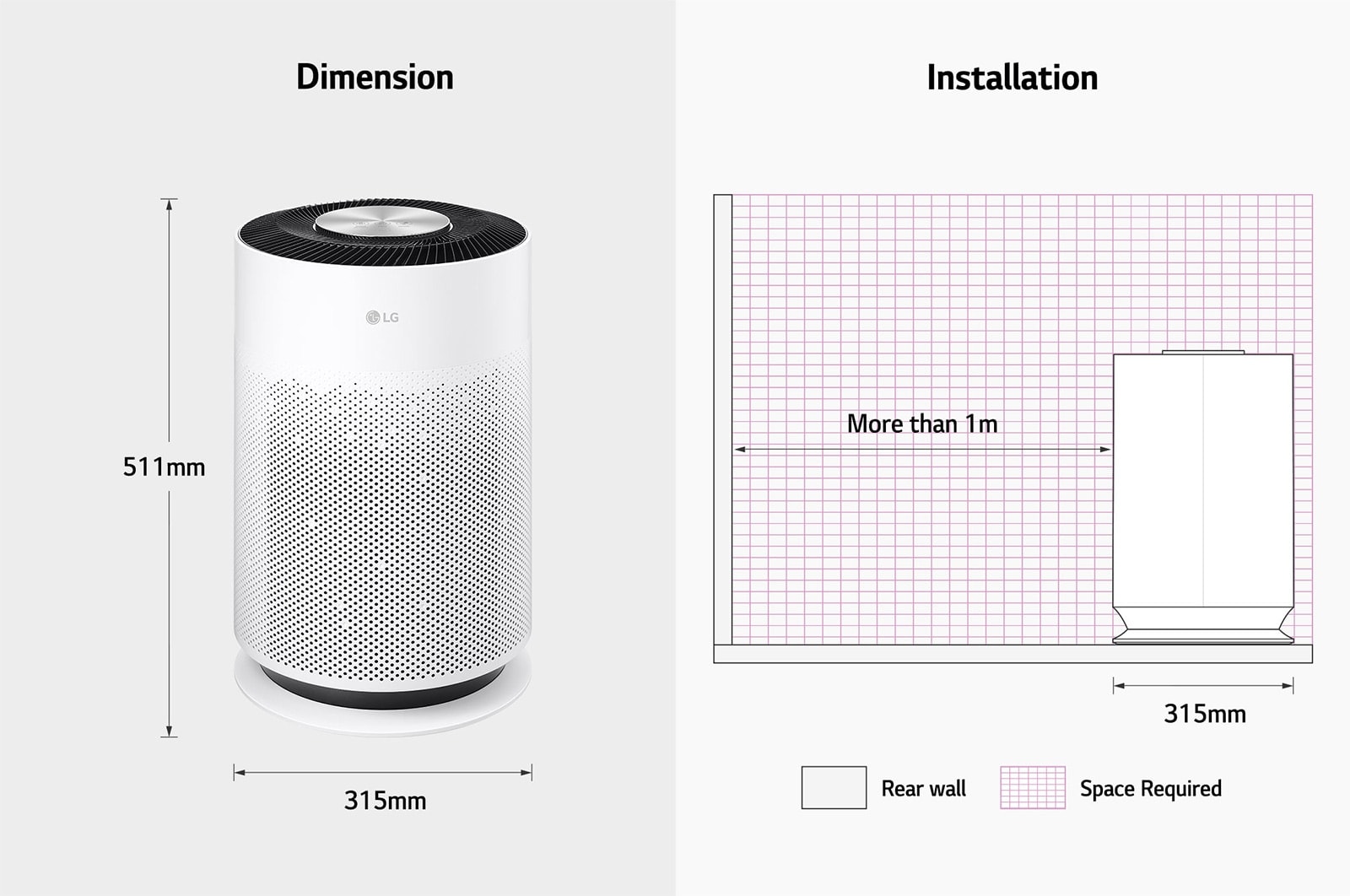 LG PuriCare™ 360º HIT Air Purifier, AS60GHWG0